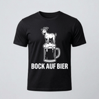 Bock auf Bier T-Shirt – Lustiges Bier Shirt mit Bock-Motiv