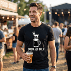 Bock auf Bier T-Shirt – Lustiges Bier Shirt mit Bock-Motiv