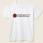 Weißes Bundesagentur für Arbeitszeitbetrug Shirt – lustiges Homeoffice Meme T-Shirt, Produktansicht