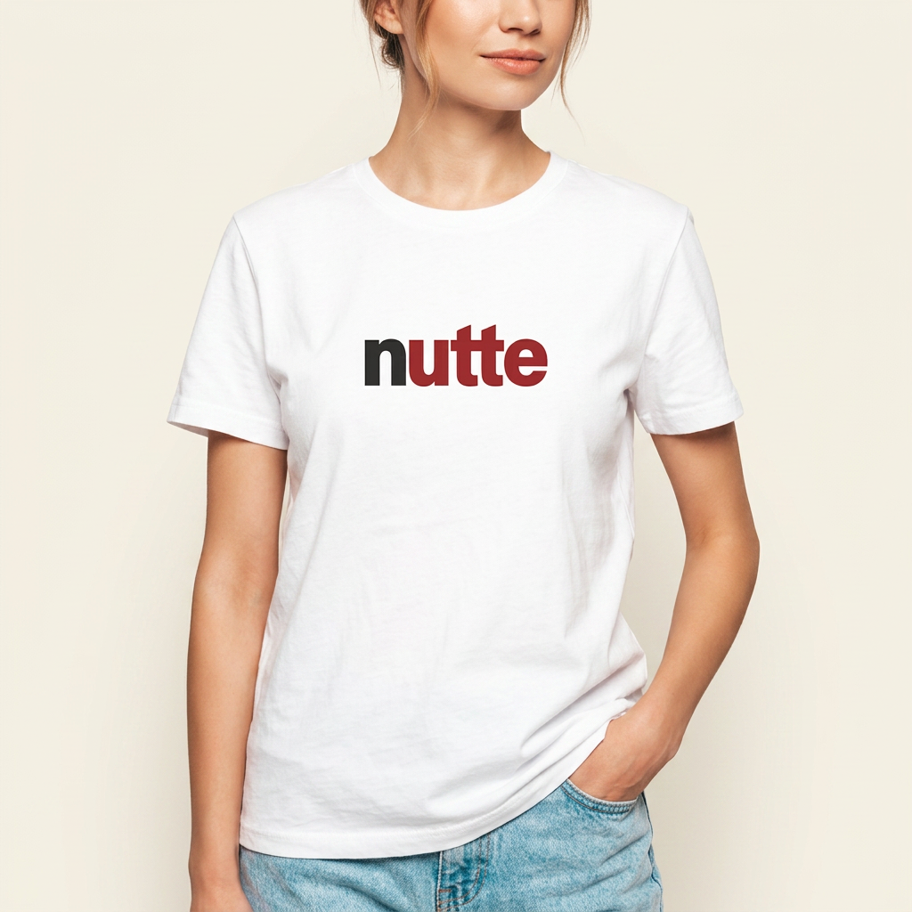 Unisex Nutte Meme Shirt von Krautlegenden am Model getragen