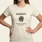 Hamsti ins Gehirn Meme T-Shirt für Meme-Fans – Frontprint