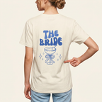 JGA Shirt für die Braut mit verspieltem Bubble-Lettering in kräftigem Blau
