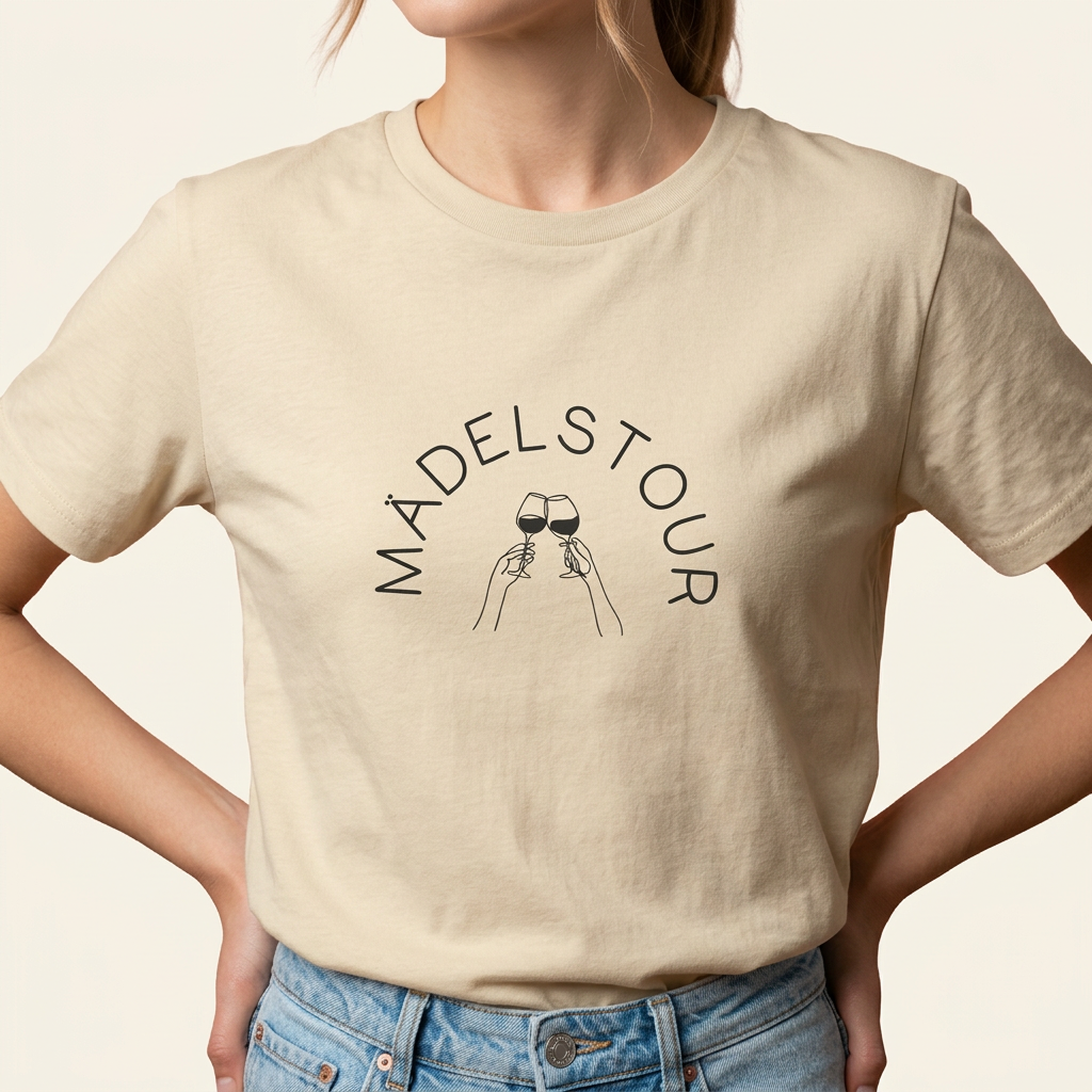 JGA Shirt für Damen mit Mädelstour-Motiv auf der Vorderseite