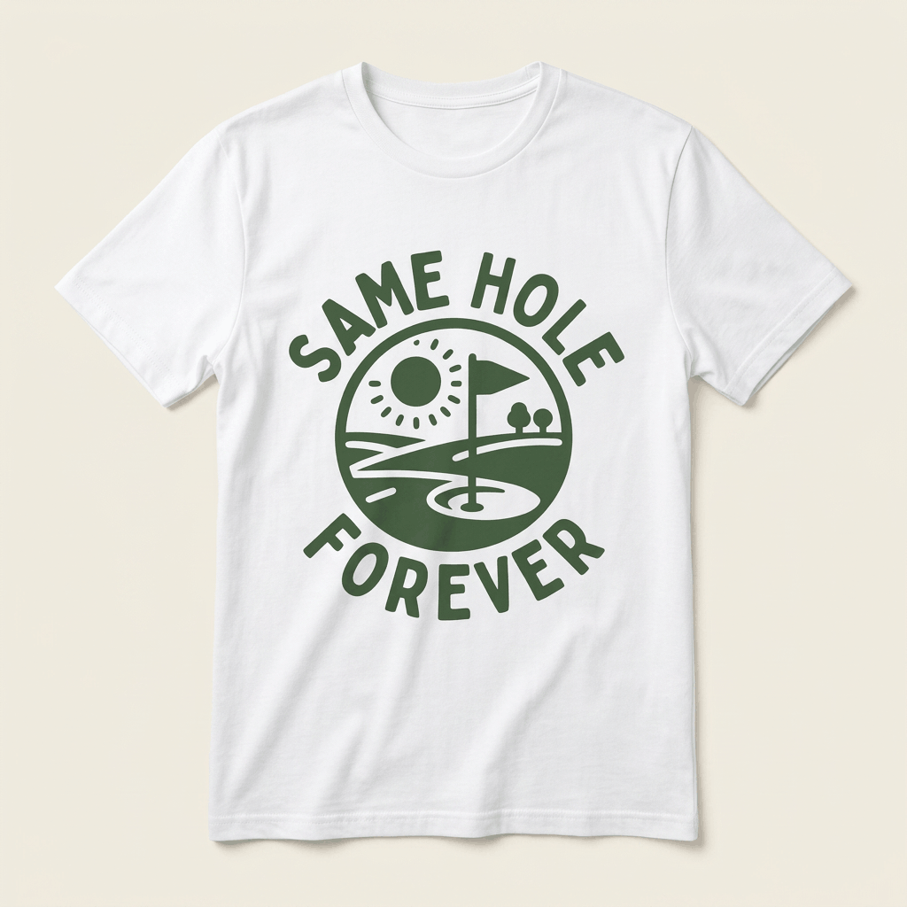 „Same Hole Forever“ Bräutigam-Shirt, weitere Ansicht – lustiges JGA Shirt für Männer