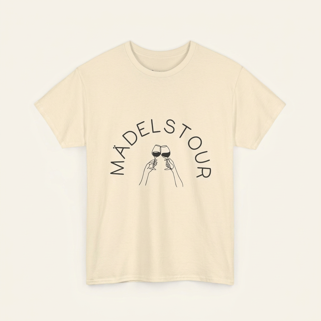 Unisex Mädelstour T-Shirt von Krautlegenden mit minimalistischer One-Line-Art vorne