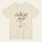 JGA Shirt für die Braut mit elegantem The-Bride-Schriftzug in warmem Gold-Beige