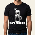 Bock auf Bier T-Shirt – Lustiges Bier Shirt mit Bock-Motiv